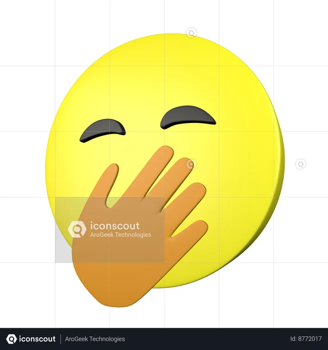 Blushing Face Emoji 3D Icon
