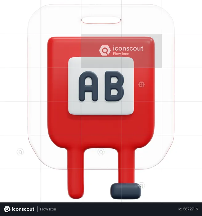 Blutgruppe AB  3D Icon