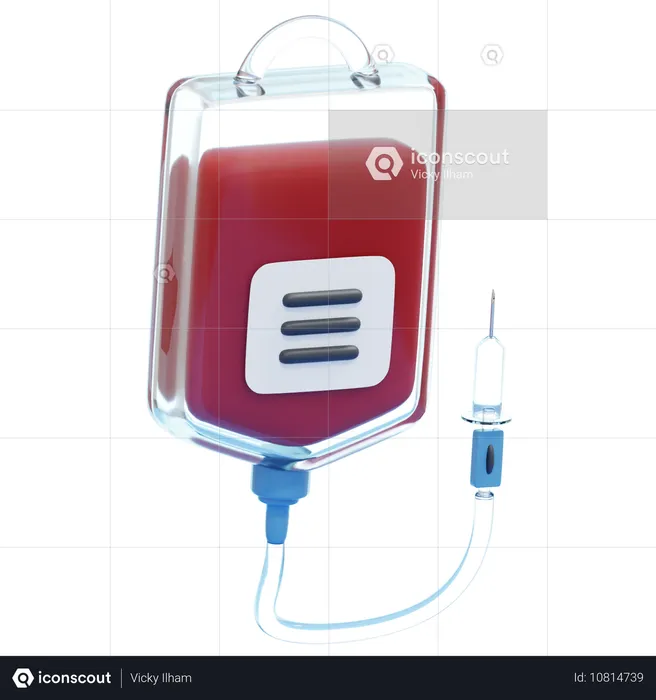 Bluttransfusion  3D Icon