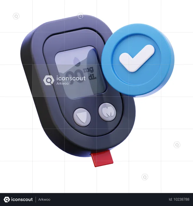 Blutzuckermessgerät ok  3D Icon