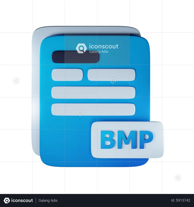 Bmp file extension  3D Icon
