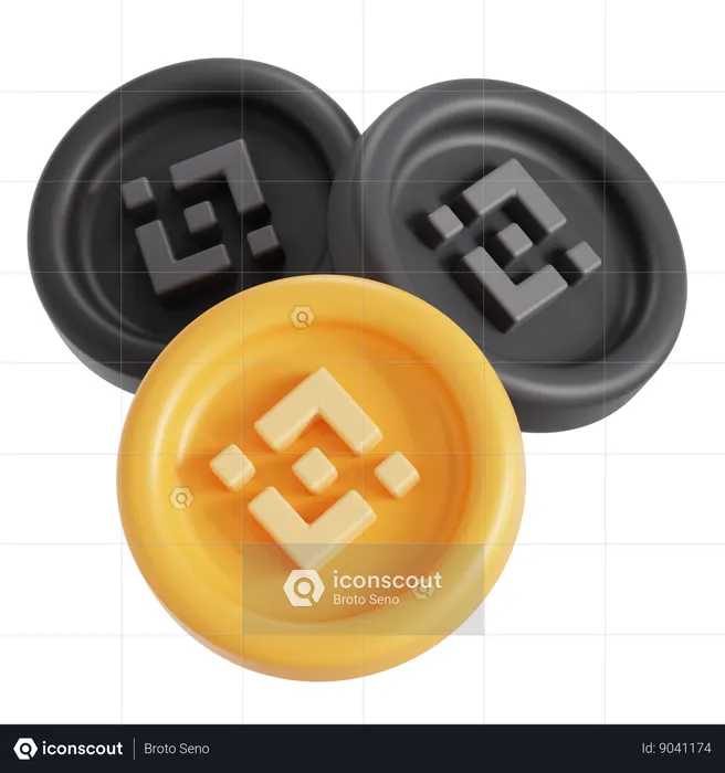 BNB coin  3D Icon