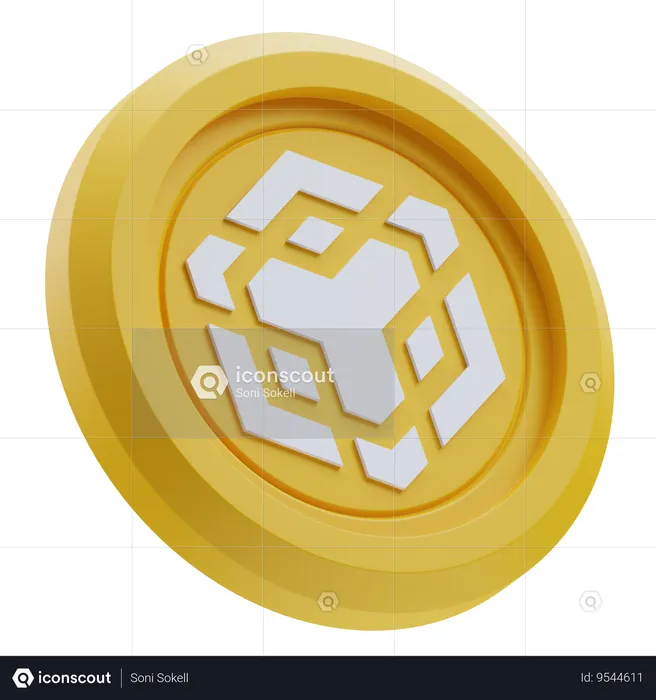 Criptomoneda BNB  3D Icon