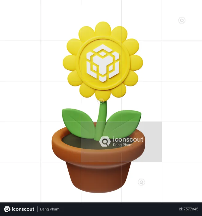 Vaso criptográfico bnb  3D Icon