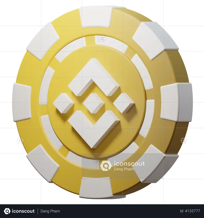 BNB Pokerchip  3D-Symbol