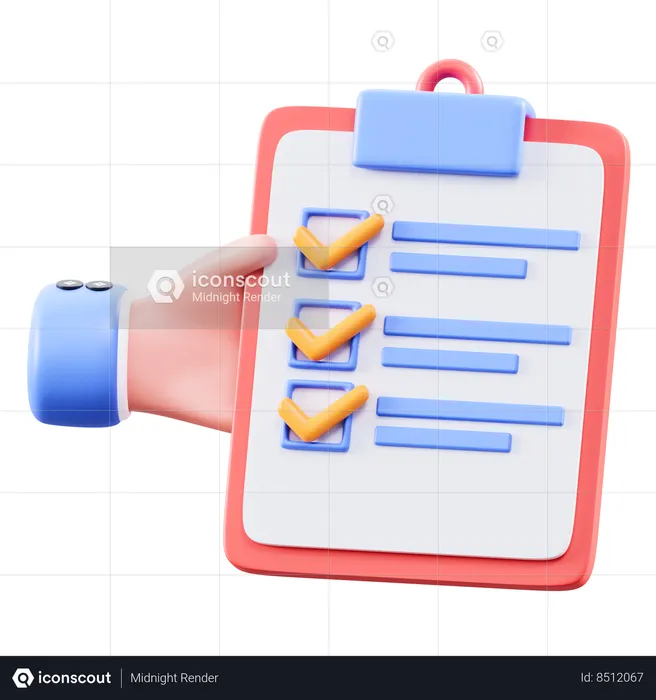 Board And Hand  3D Icon