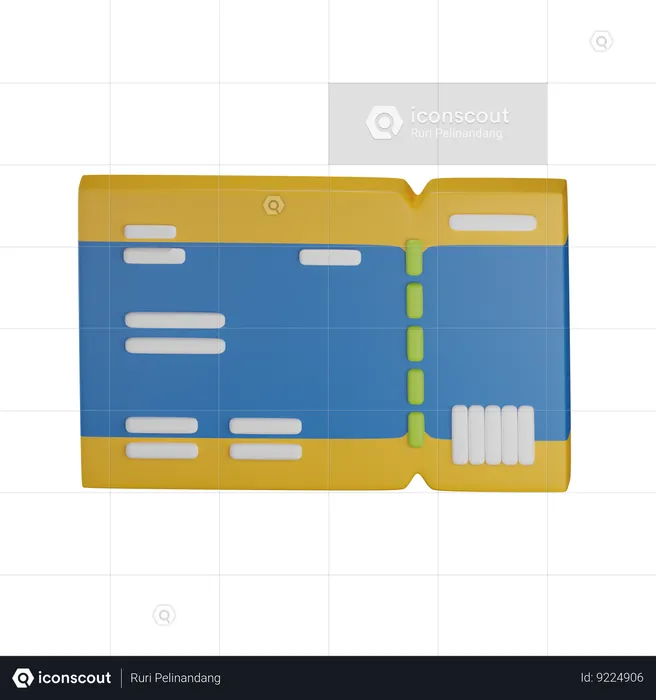 Boarding Pass  3D Icon