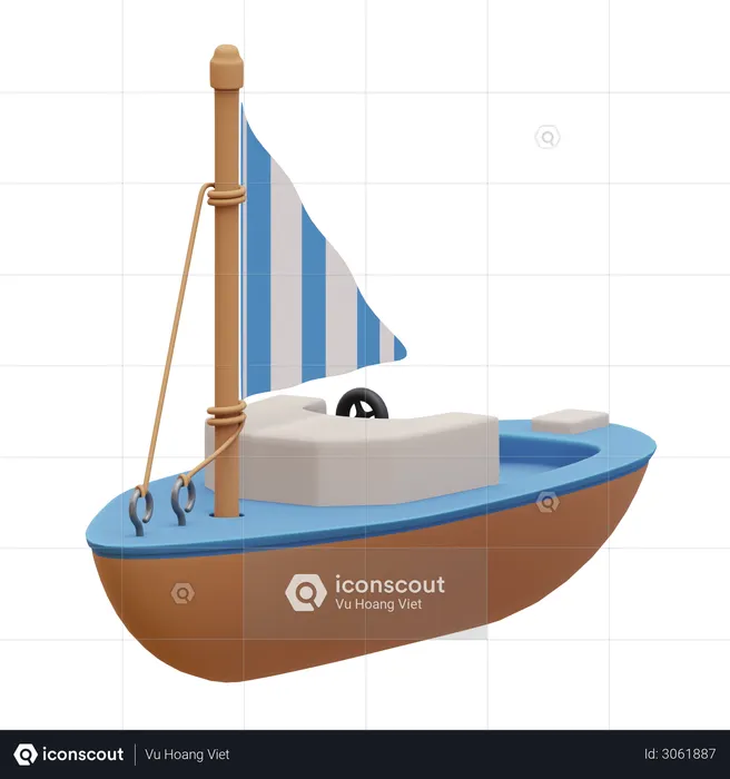 Boat 3D Illustration
