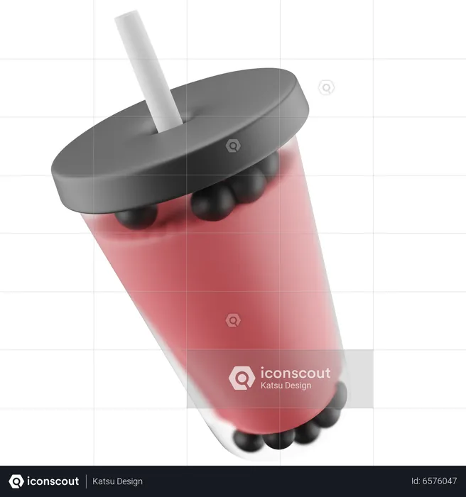 Boba Drink  3D Icon