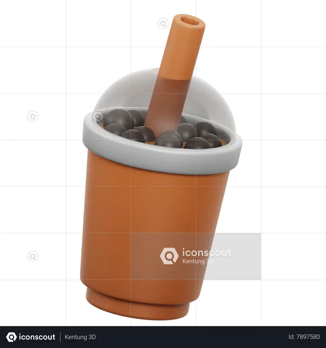 Boba Drink  3D Icon