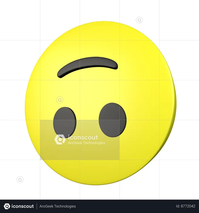 Cara al revés Emoji 3D Icon