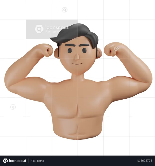 Body Building  3D Illustration