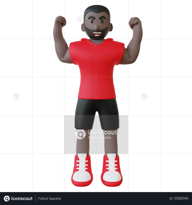 Bodybuilder  3D Illustration