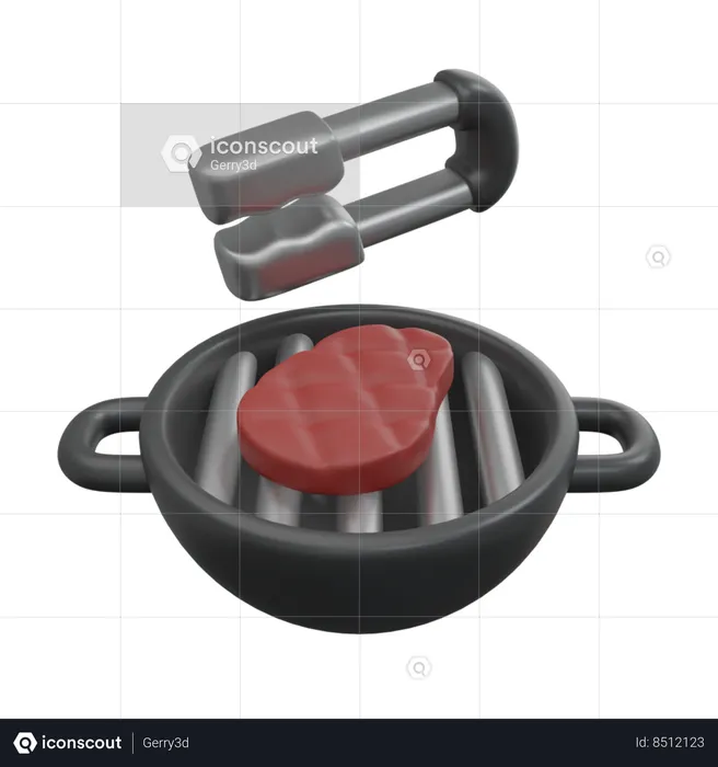 Grill de boeuf  3D Icon