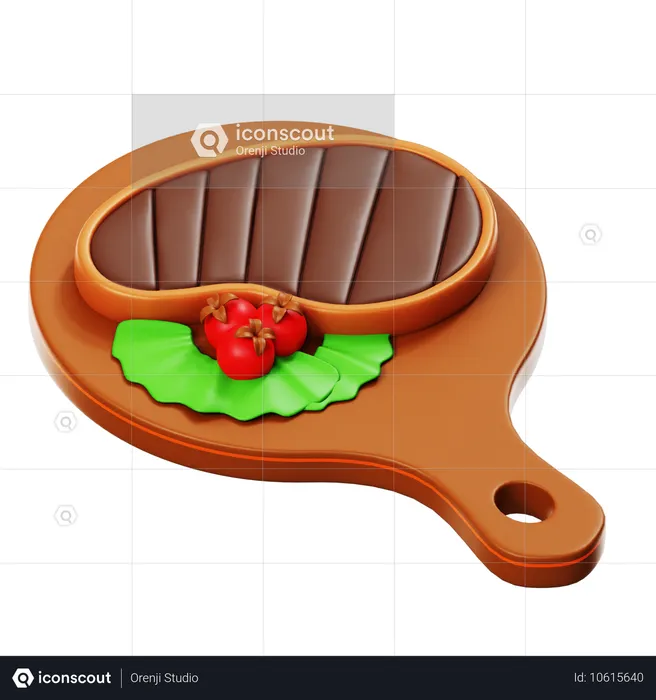 Steak de bœuf  3D Icon