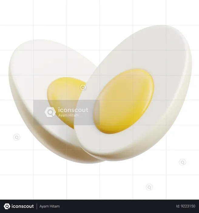 Boiled Egg  3D Icon