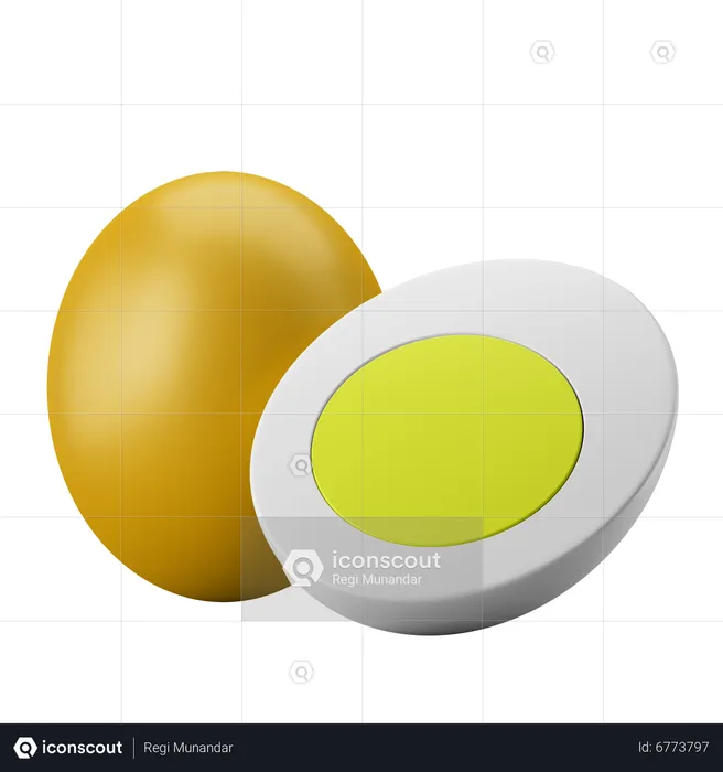 Boiled Egg  3D Icon