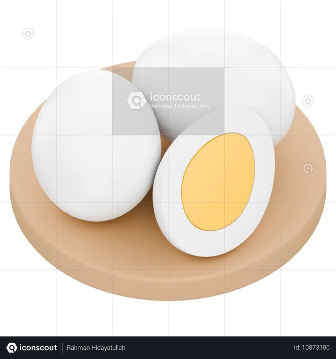 Boiled Egg  3D Icon