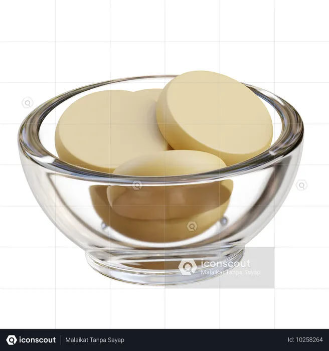 Boiled potato  3D Icon