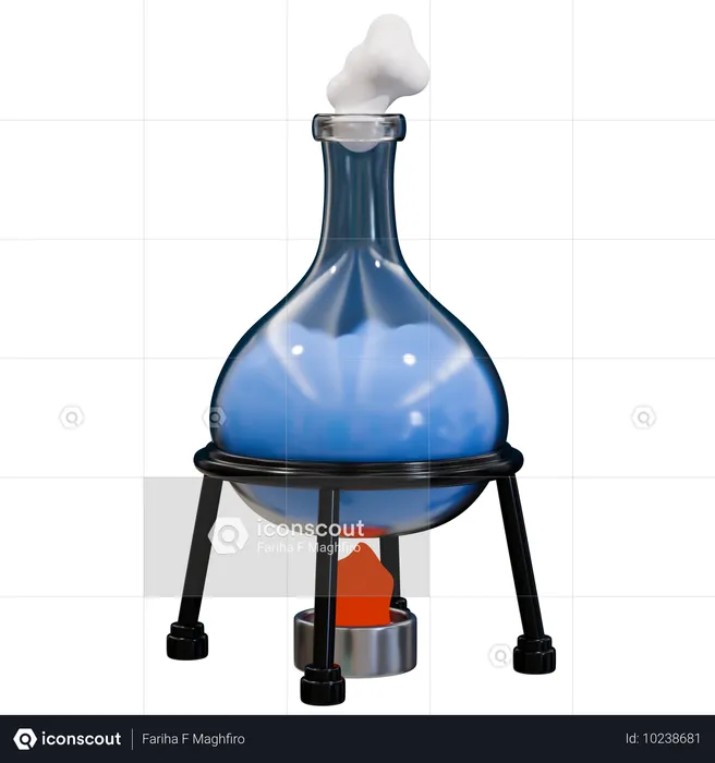 Boiling Chemical Liquid in Laboratory  3D Icon