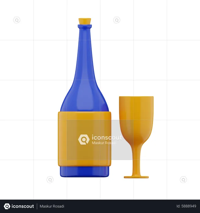 Boisson de célébration  3D Icon