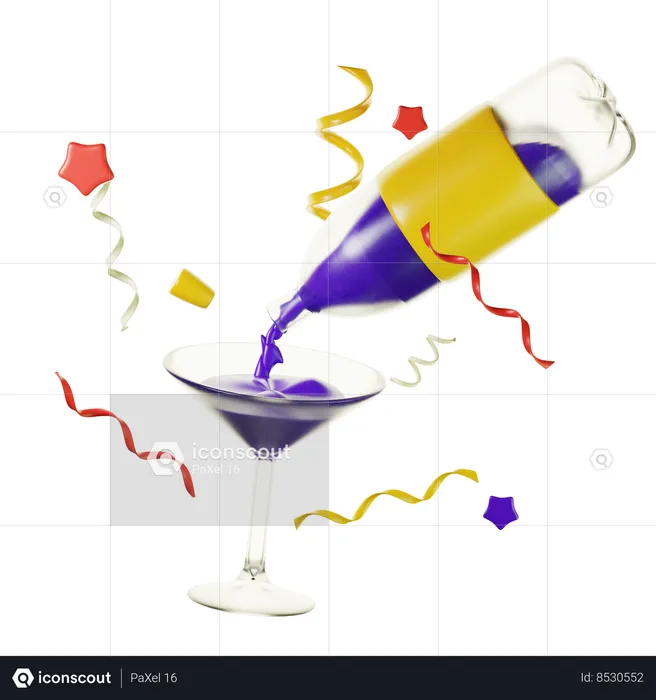 Boisson de fête  3D Icon