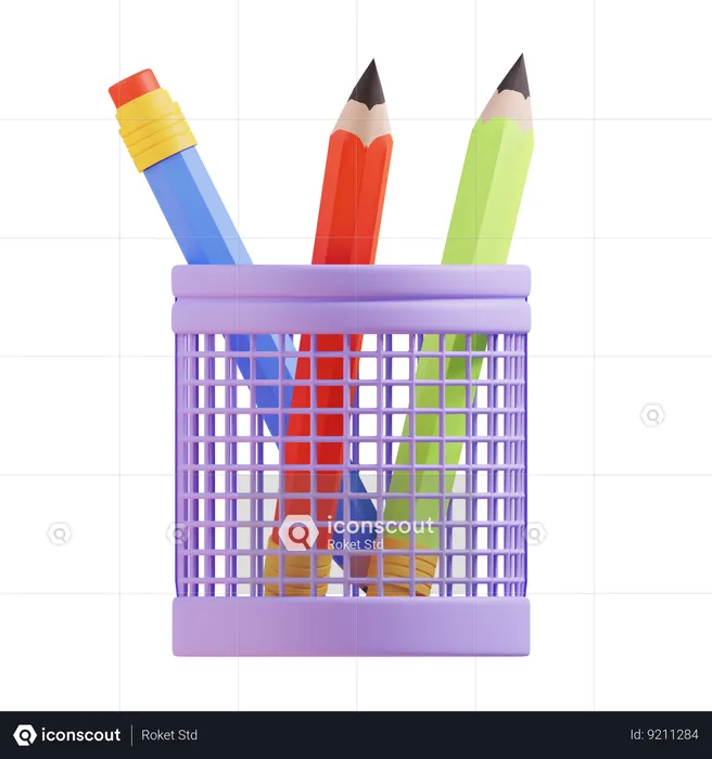 Boîte à crayons  3D Icon