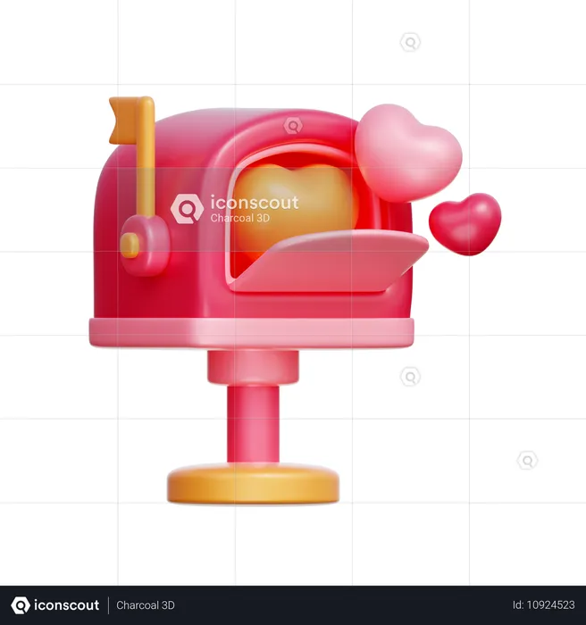 Boîte aux lettres de la Saint-Valentin  3D Icon