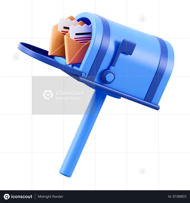 Envoyer par boîte aux lettres  3D Icon