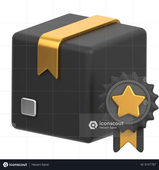 Boîte avec badge  3D Icon