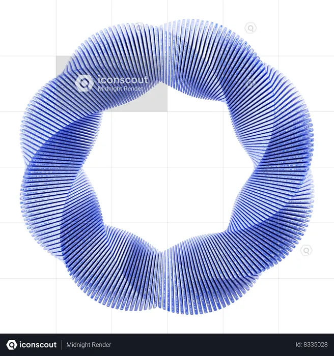 Boîte circulaire abstraite  3D Icon