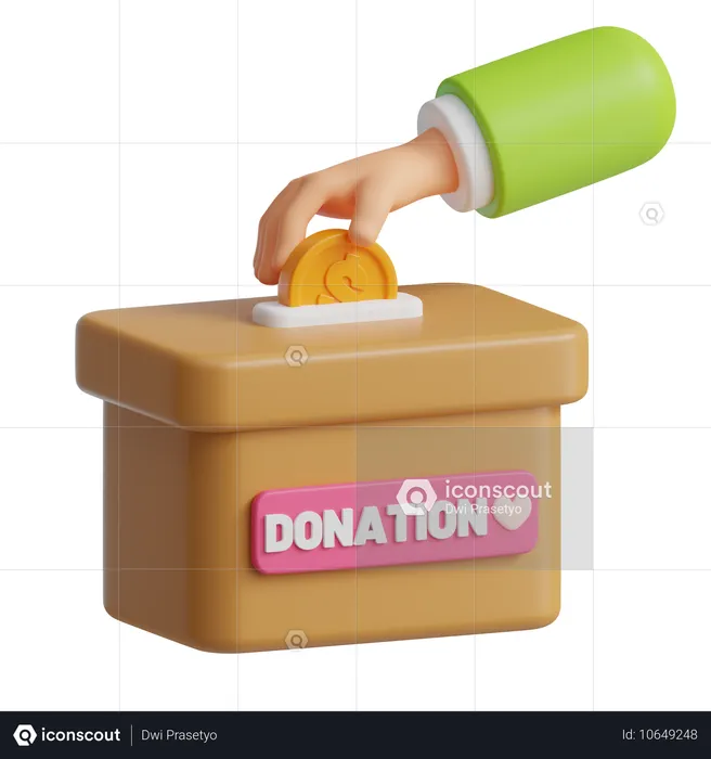 Boîte de don  3D Icon