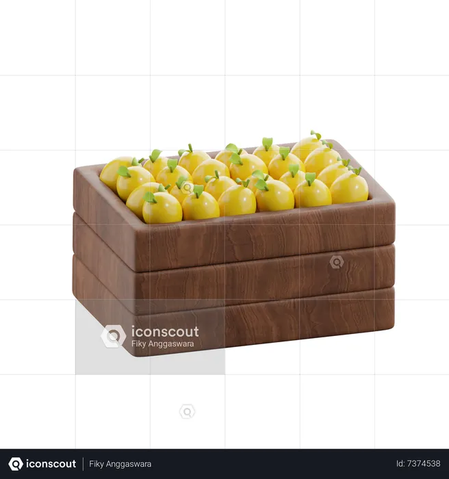 Boîte de fruits  3D Icon