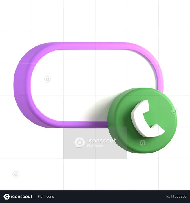 Zone de texte avec téléphone  3D Icon