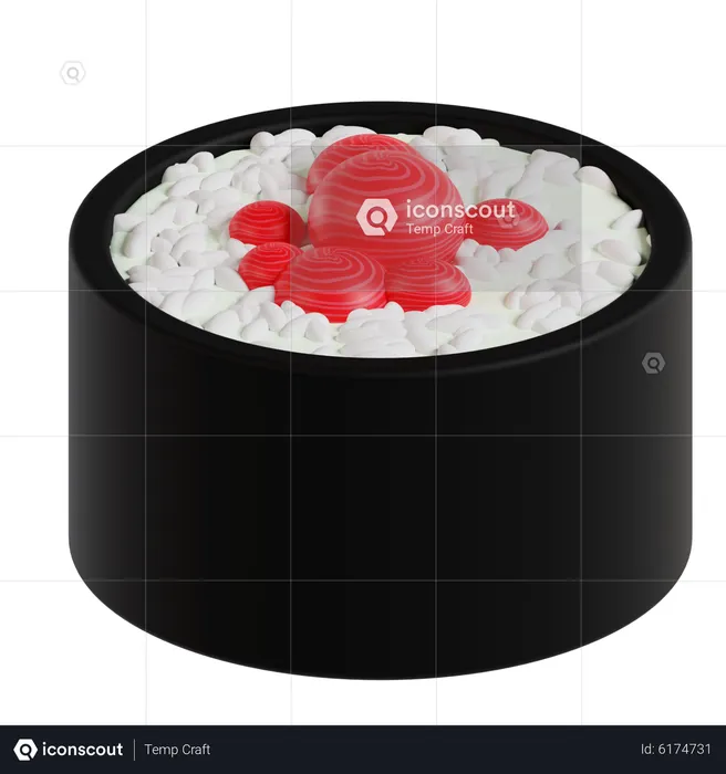 Bol à sushis  3D Icon