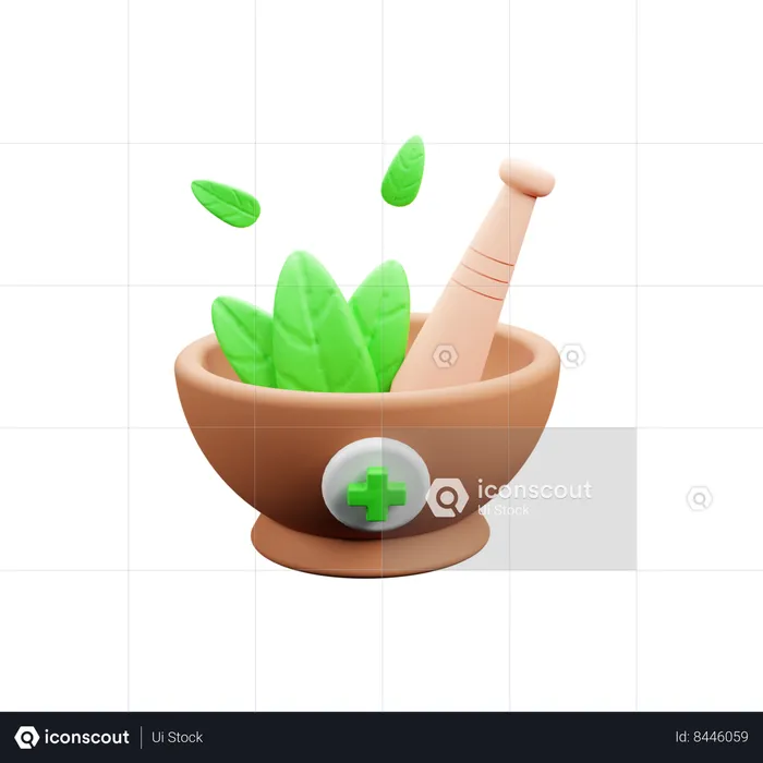 Bol à base de plantes  3D Icon