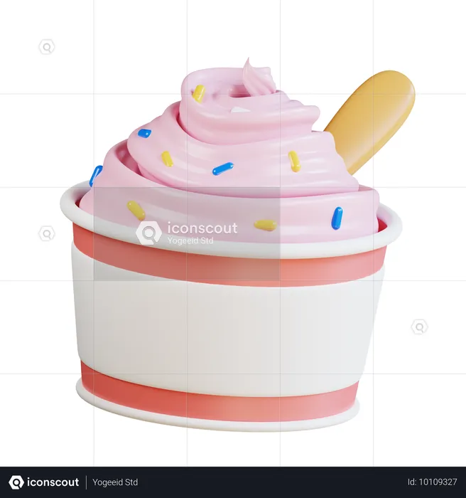 Tazón de helado  3D Icon