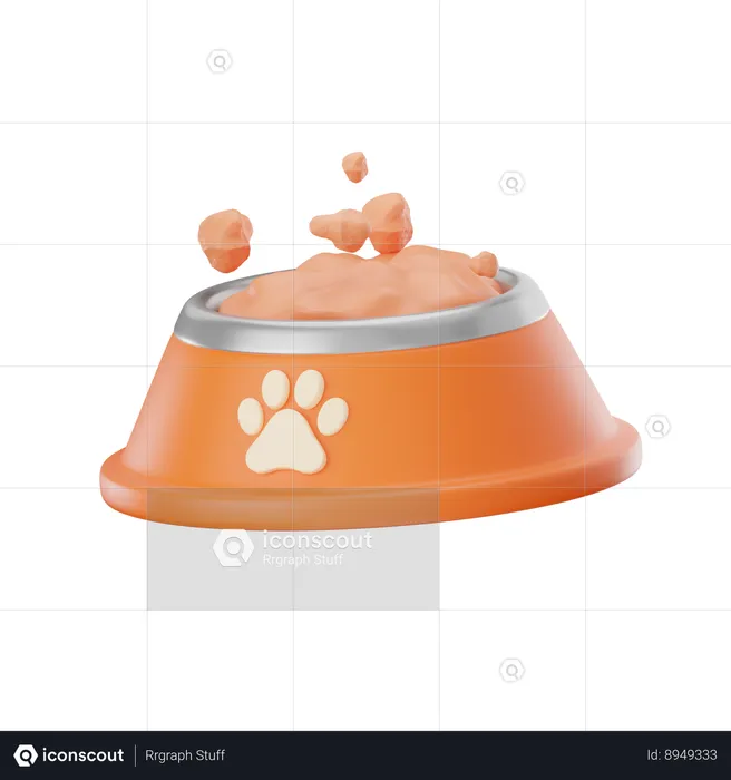 Bol de nourriture pour animaux de compagnie  3D Icon