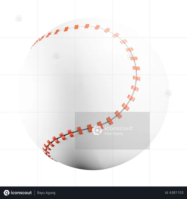 Bola de beisebol  3D Icon