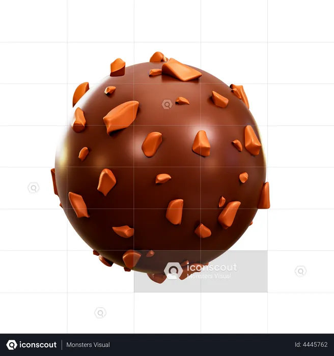 Bola de chocolate  3D Illustration