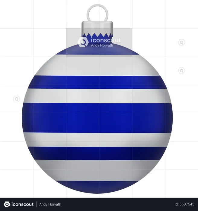 Bola de decoración navideña  3D Icon