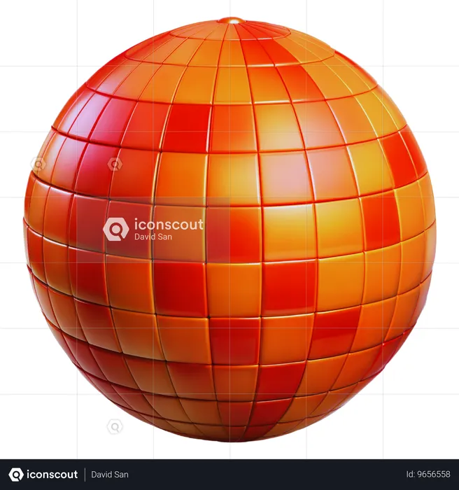 Bola de discoteca  3D Icon