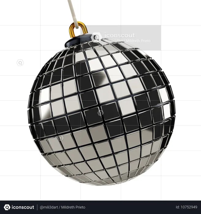 Bola de discoteca  3D Icon