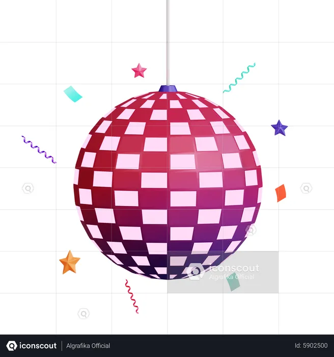 Bola de discoteca  3D Icon