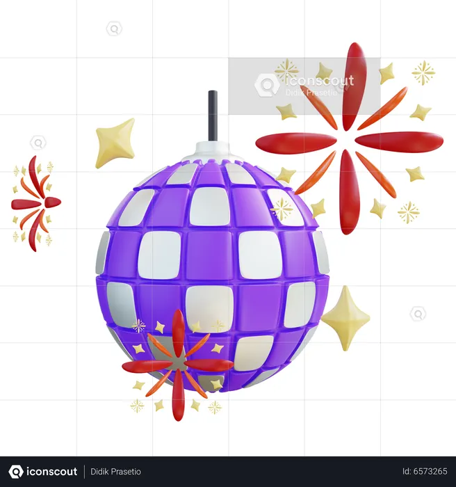 Bola de discoteca  3D Icon