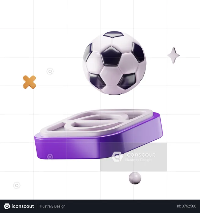 Bola de futebol  3D Icon