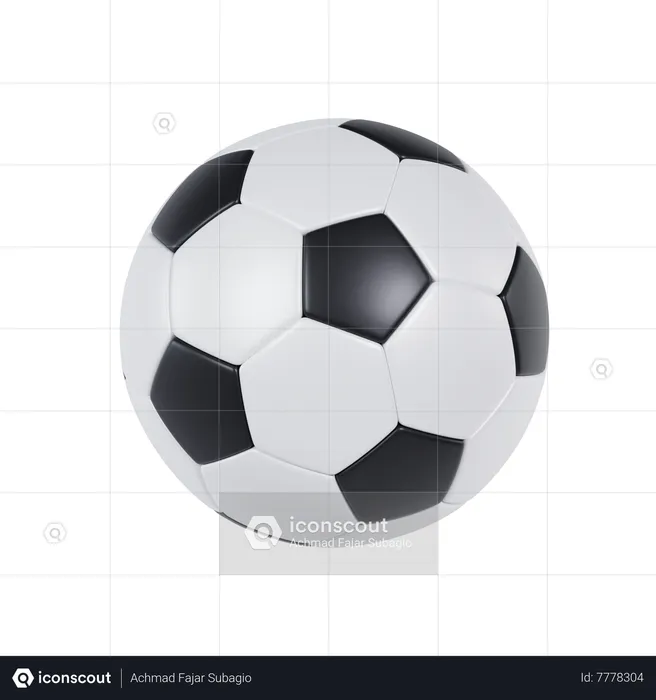 Bola de futebol  3D Icon