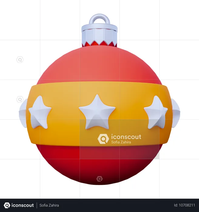 Bola de Natal  3D Icon