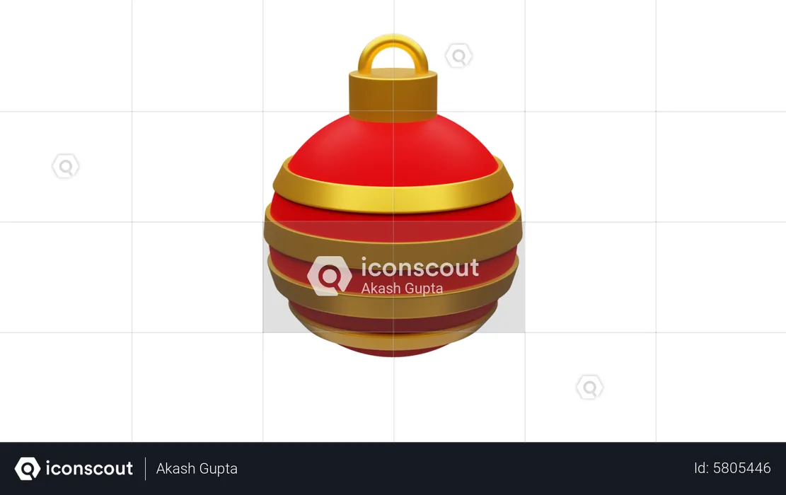 Bola de Natal  3D Icon