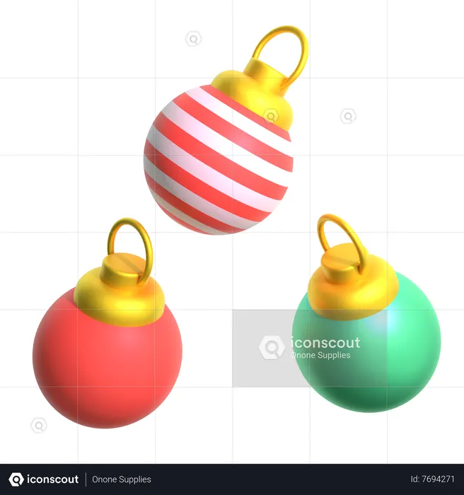 Bola de Natal  3D Icon